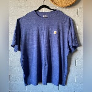 Carhartt Loose Fit Men's Heathered Navy Short Sleeve Tee—Size 4XL